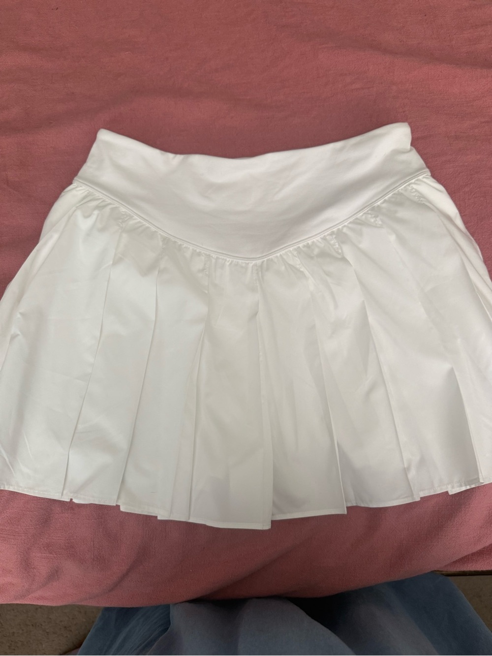 FP Movement by Free People White Pleated Circle Skater Skirt